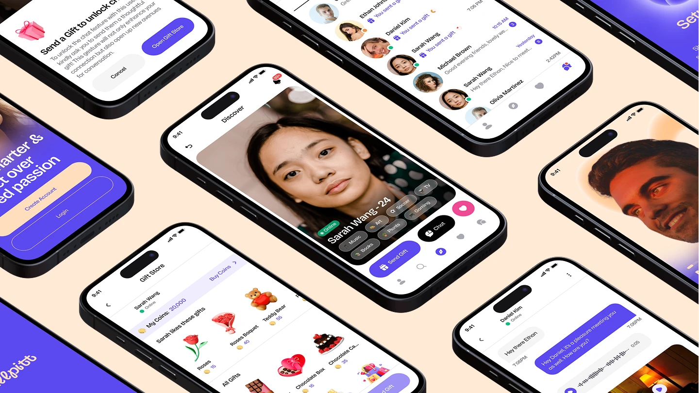 (FREE) Dating App, 3D Mockup & Case Study Bundle